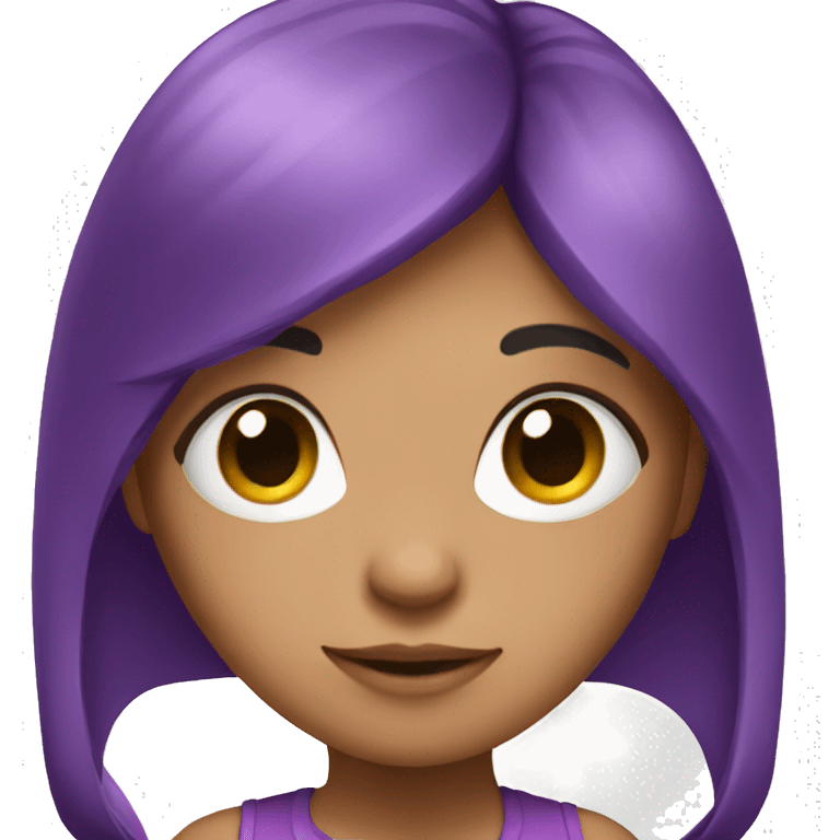 girl with long purple hai emoji