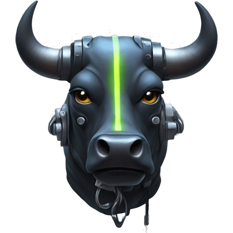 Cyberpunk bull emoji