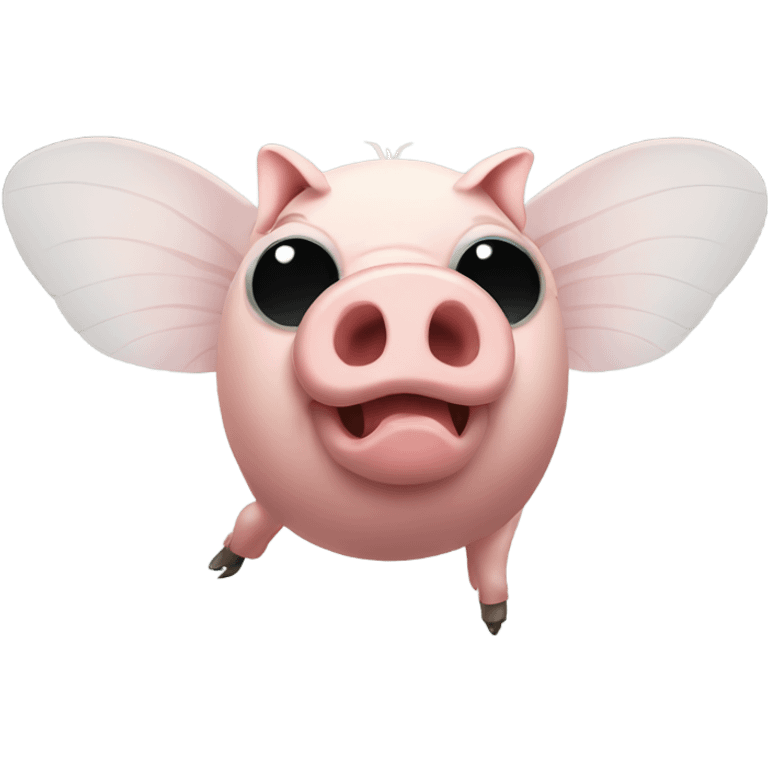 Pig fly emoji