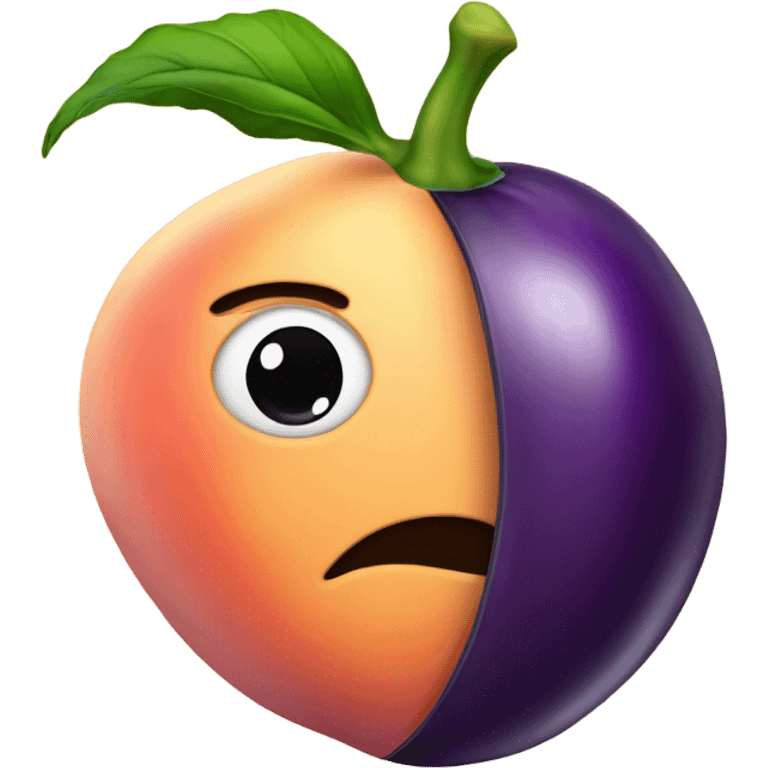 peach with a eggplant in it emoji