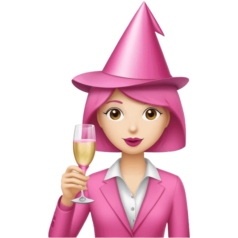 Pink champagne  emoji