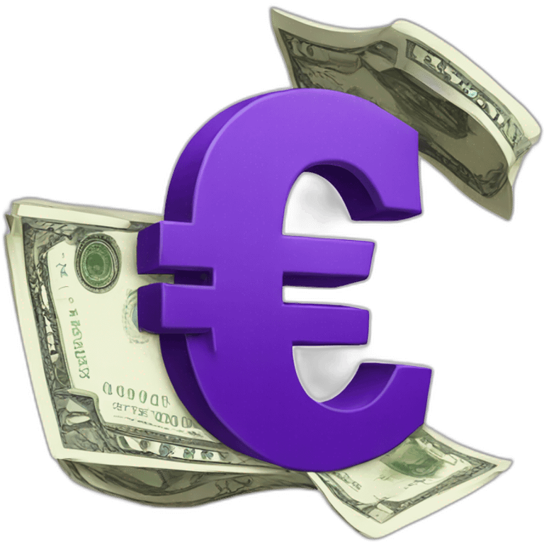 Money euro purple emoji