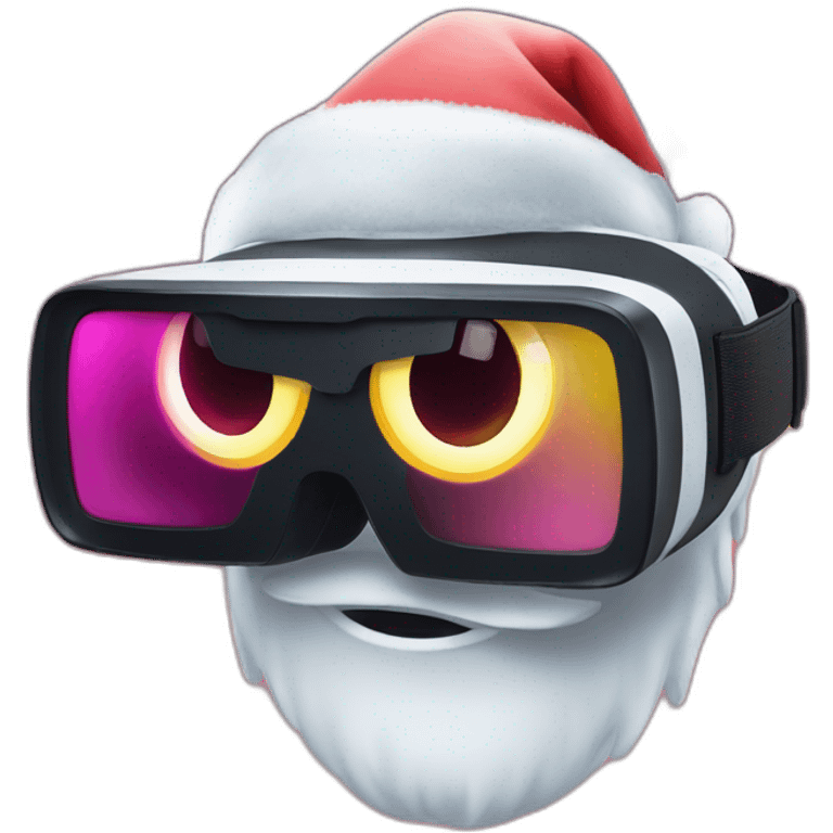 vr headset inside Christmas stocking emoji