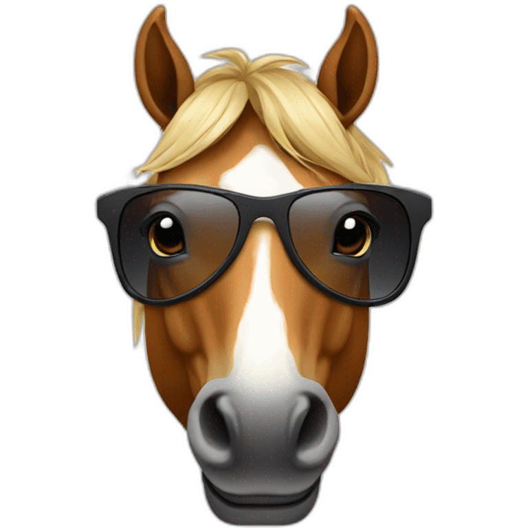 Horse with sunglasses  emoji