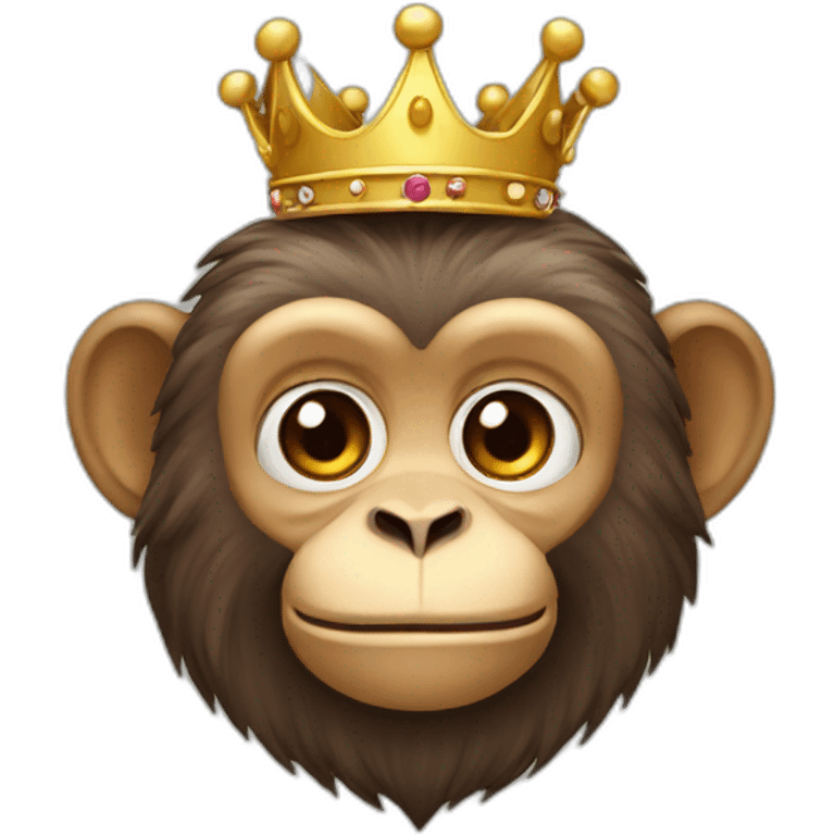 Monkey with crown emoji