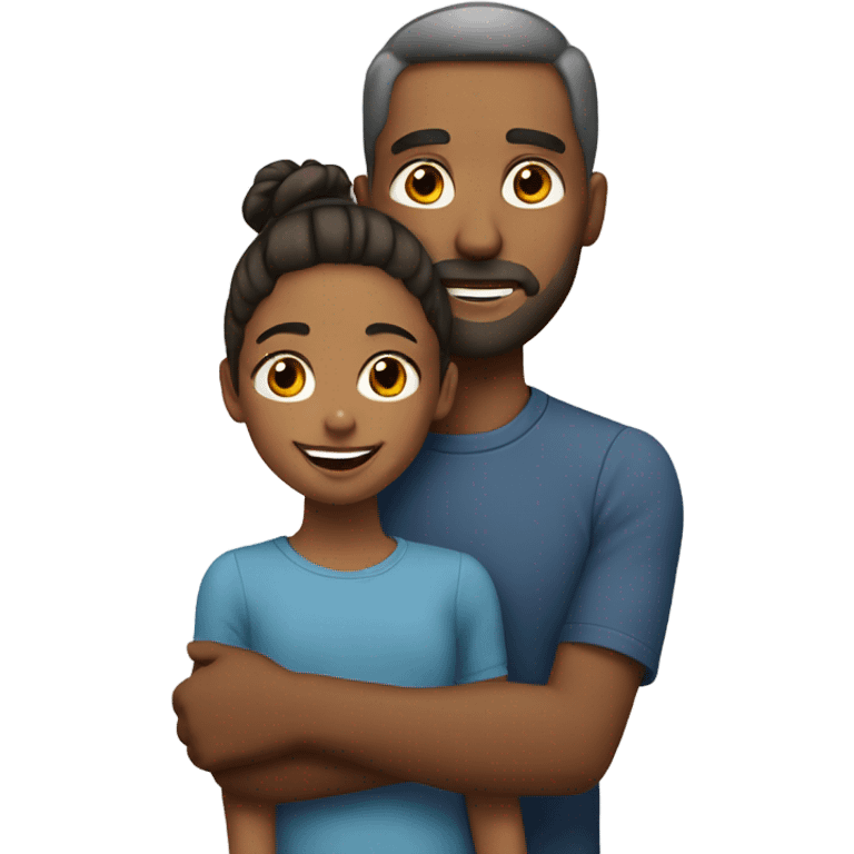 A father with his daughter  emoji