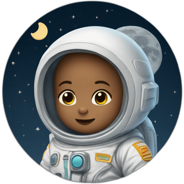 Bébé sur la lune emoji