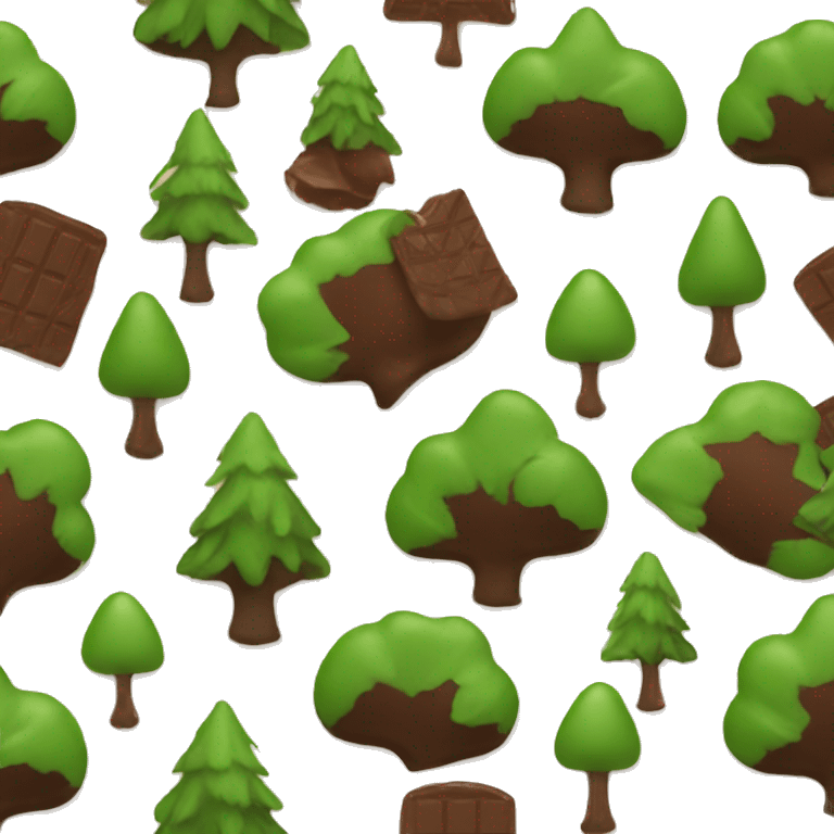 Chocolate trees emoji