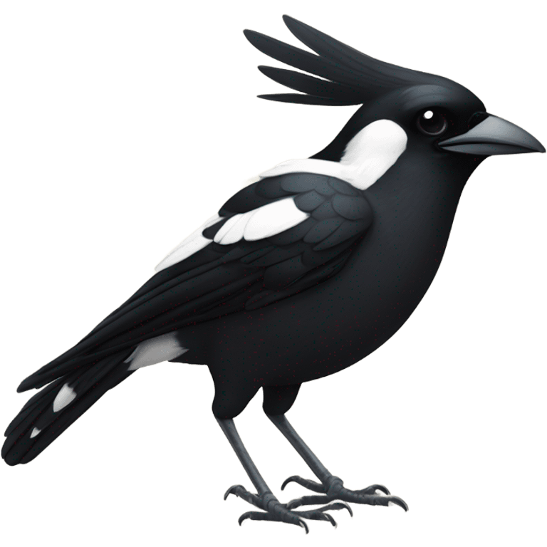 Magpie with black heart  emoji