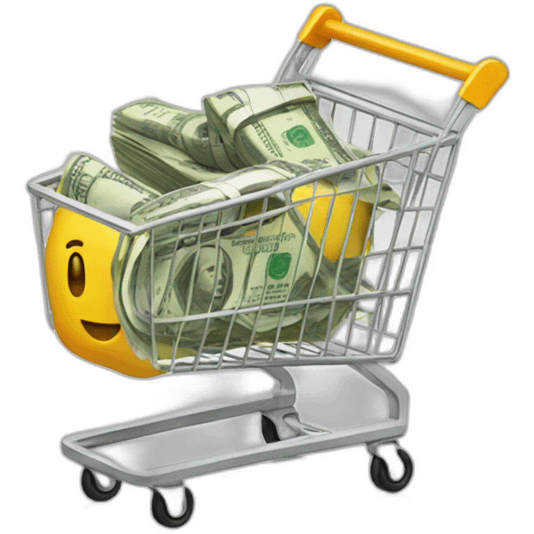 Money in a cart emoji