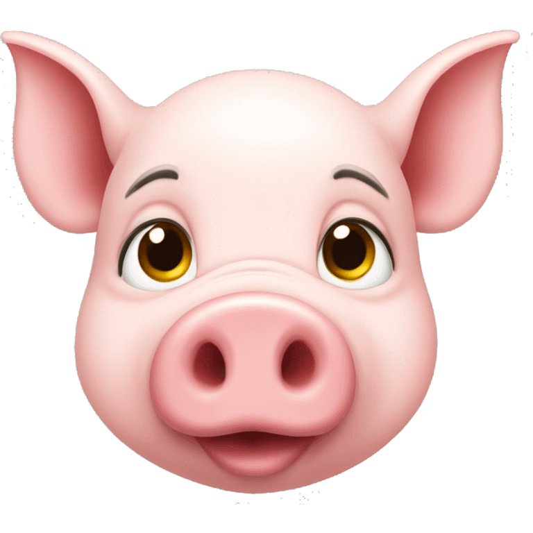 cute pig face,  color #97F7B0 emoji