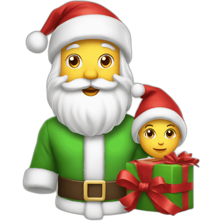 Santa Claus with Mother Christmas  emoji