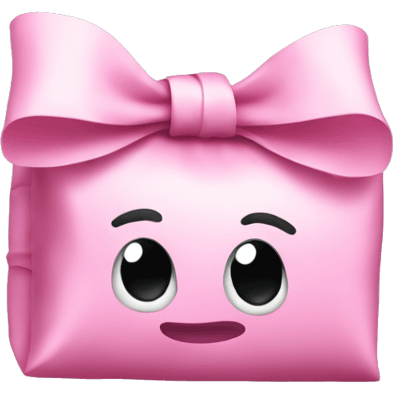 money stank wrapped by pink bow emoji