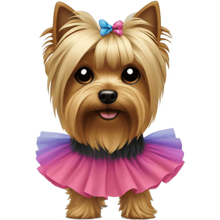 yorkie in tutu emoji