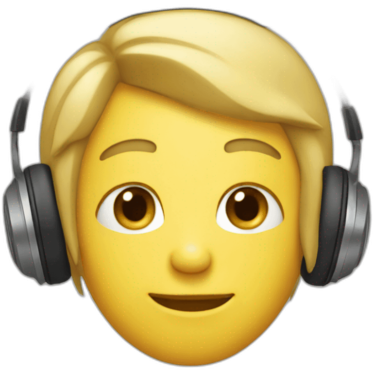 cartoon character with headphones emoji