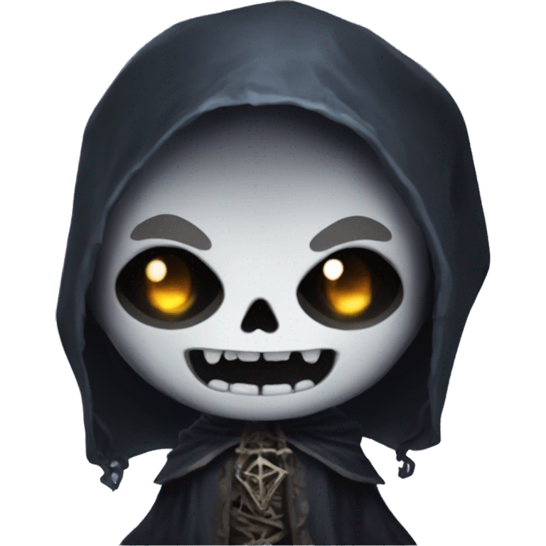 A chibi version of Vecna, The Lich, from horror game Dead By Daylight casting a spell emoji