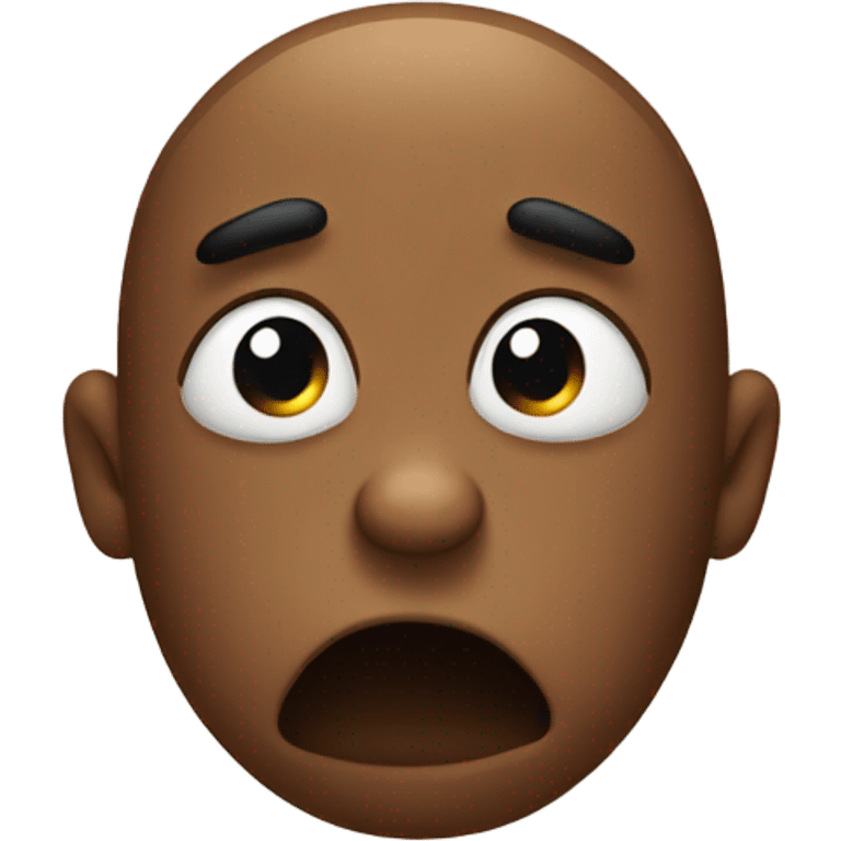 A poo embarrassed  emoji