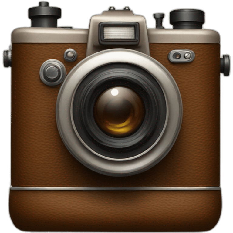 old camera brown emoji