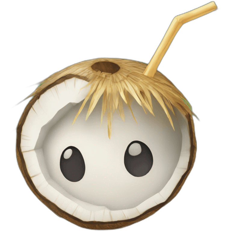 coconut with straw emoji