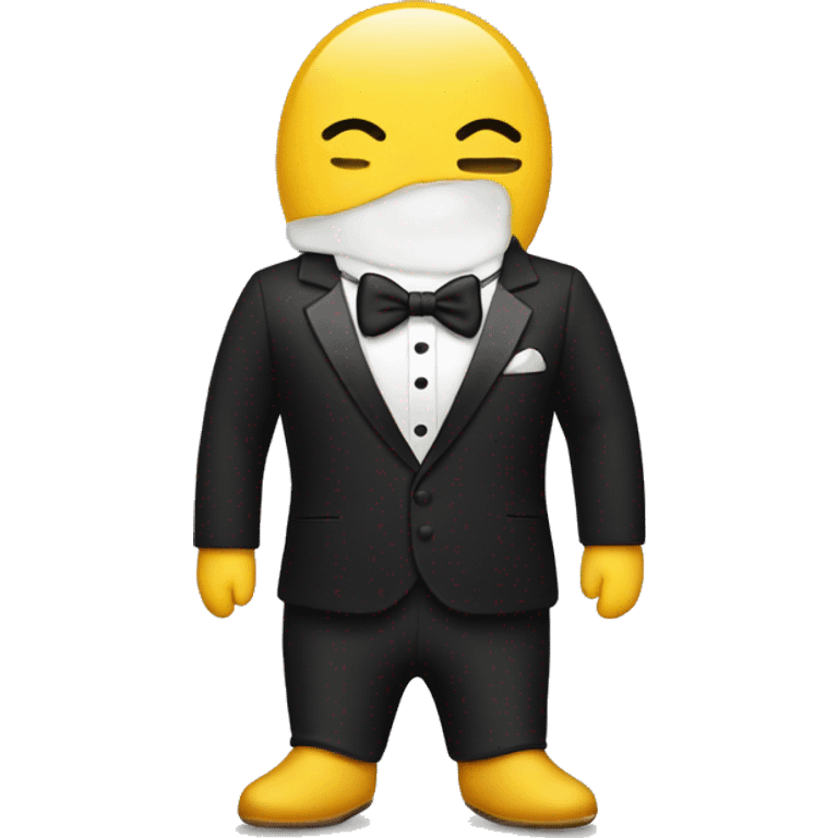 pee pod wearing a tuxedo emoji