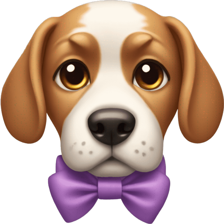 Dog wearing a bow  emoji