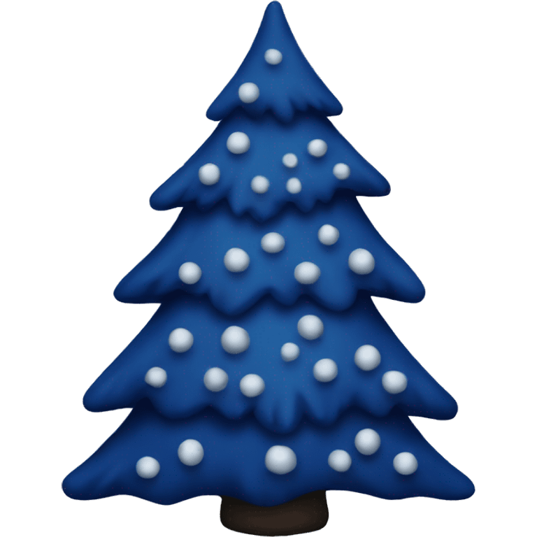 Dark blue Christmas tree emoji