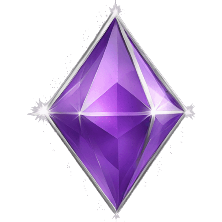 purple diamond STAR with silver margins emoji