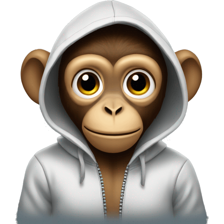 Monkey wearing a hoodie  emoji