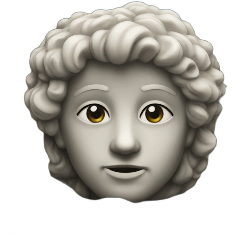 Italian statue in a rock emoji