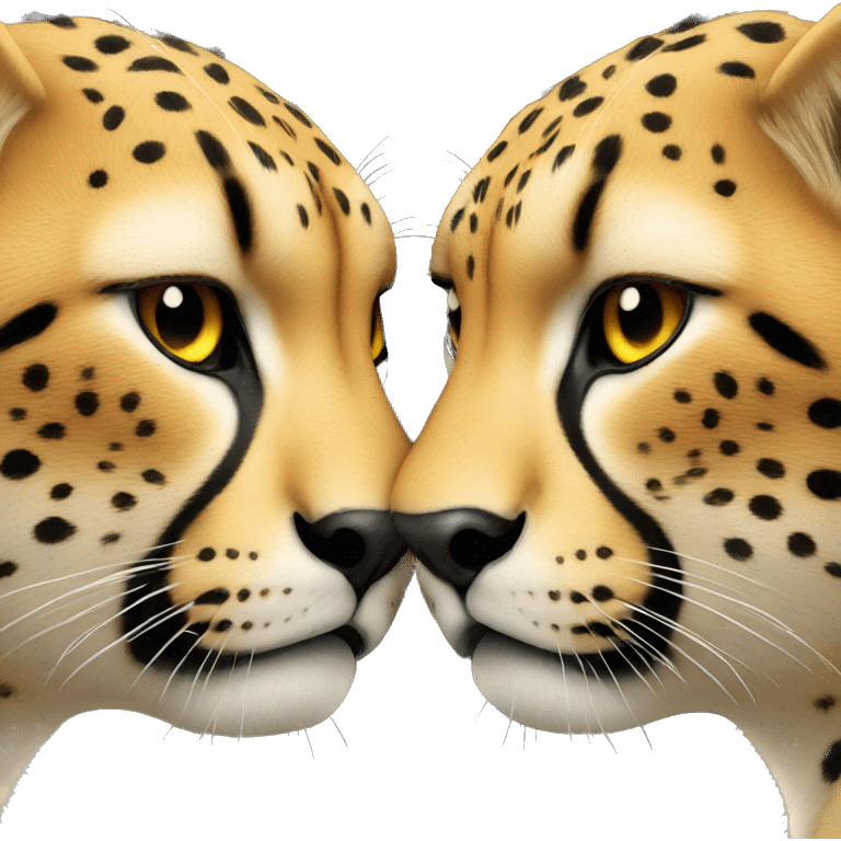 cheetah kissing emoji