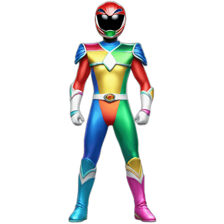 rainbow Power ranger full body emoji