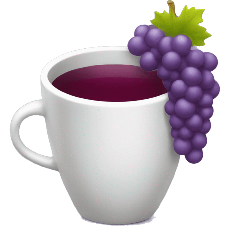 Cup with grape juice in it emoji