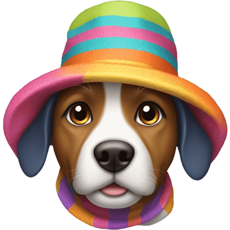 Dog wearing hat emoji