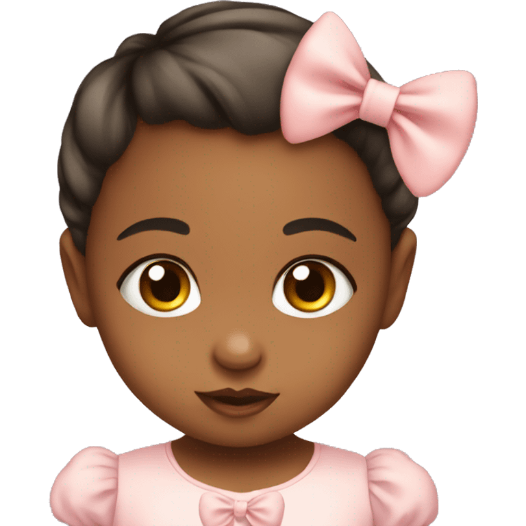 baby girl with bow  emoji