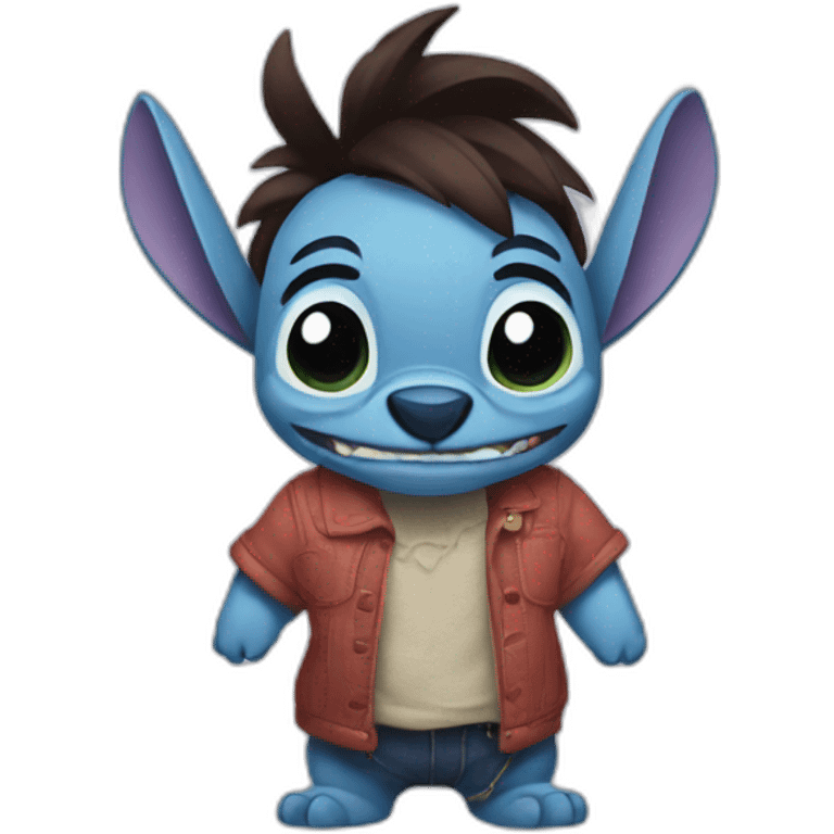 Stitch qui rigole emoji