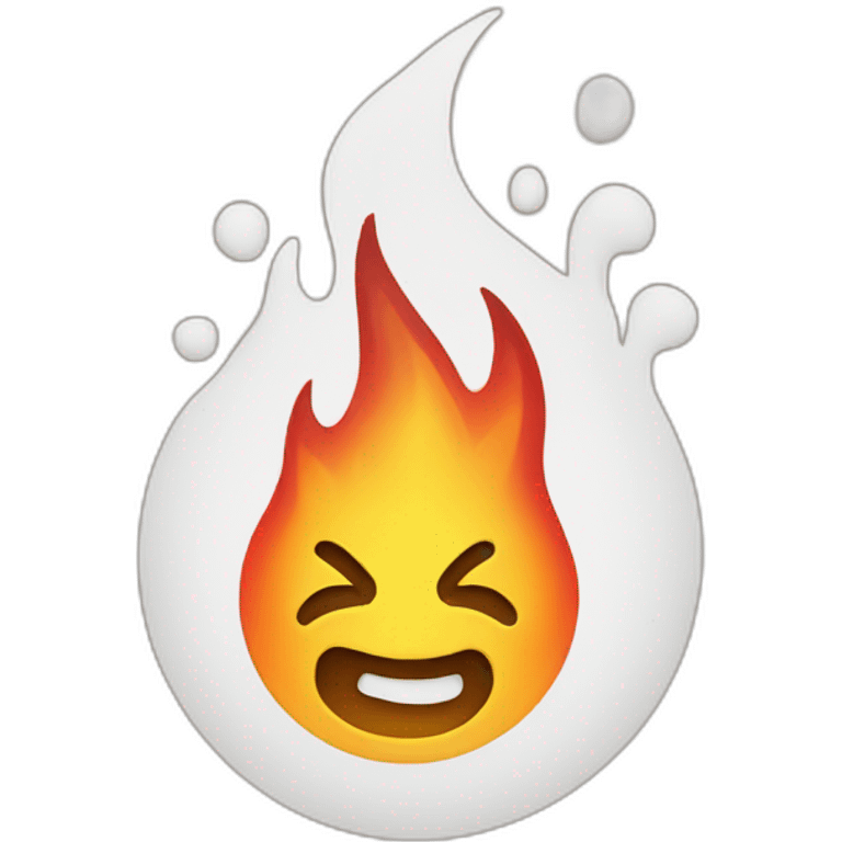 Burning react logo emoji