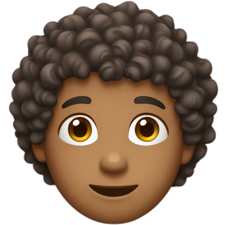 Relaxed curly haired boy emoji