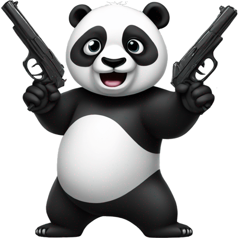 Panda with a gun emoji