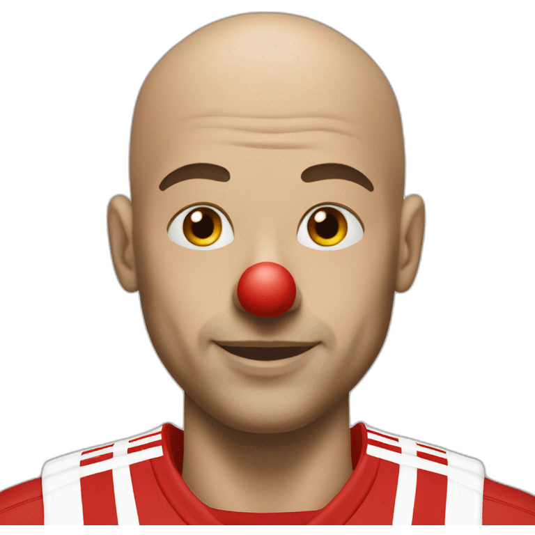 Bald clown in red Adidas training suit emoji