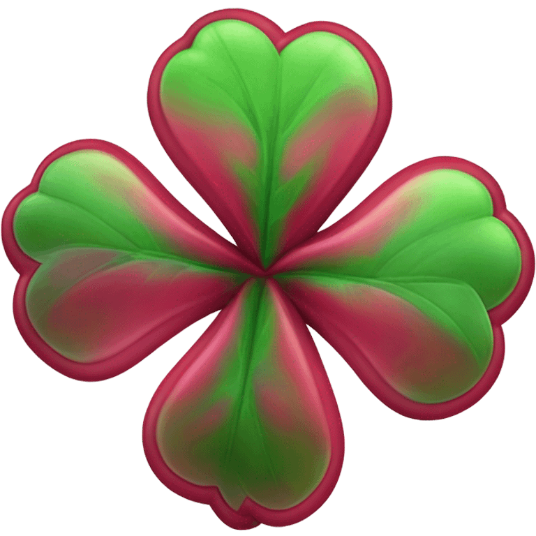 four leaf red clover emoji