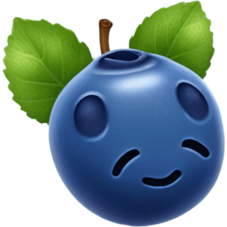 glossy blueberry, wet emoji