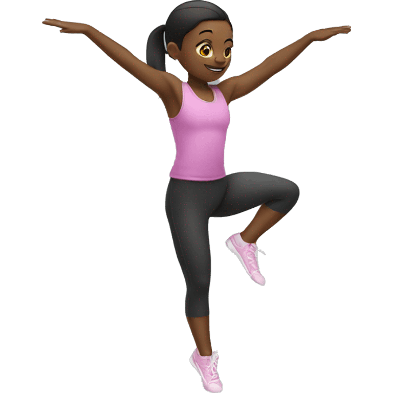 Girl doing calisthenics  emoji