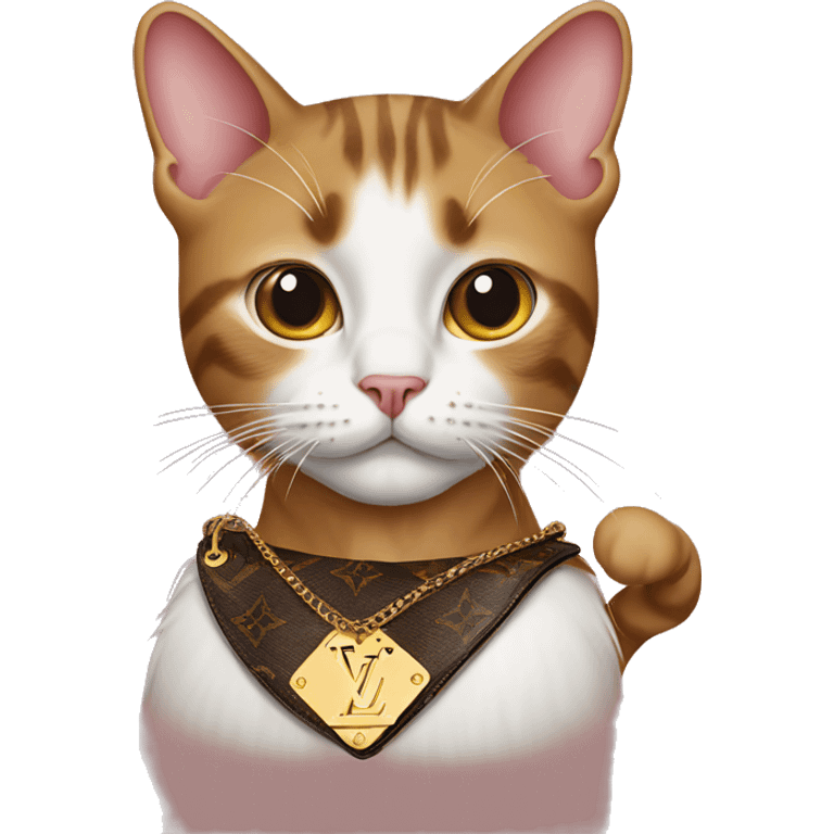 Cat wearing louis vuitton emoji