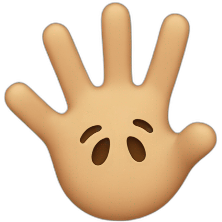 emoji holding three fingers out emoji