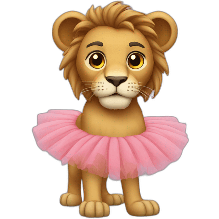 A-lion-wearing-a-tutu emoji