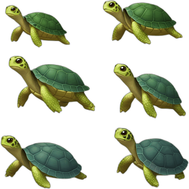 Écureuil sur tortue emoji