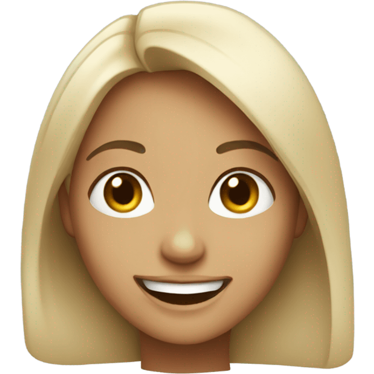 A woman smiling emoji