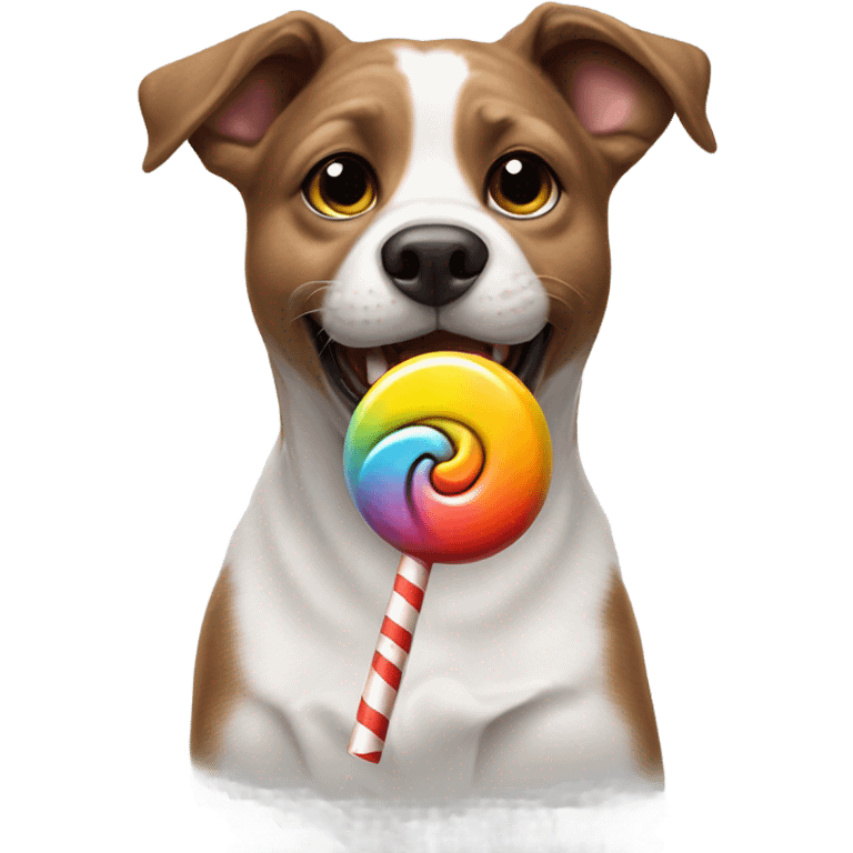 Dog with lollipop  emoji