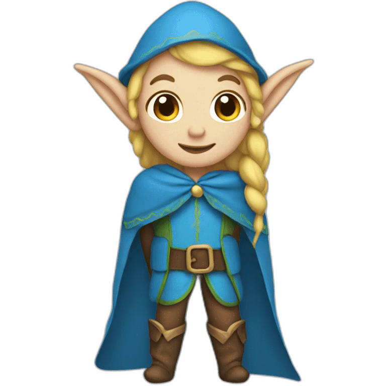 elf in blue clothe emoji