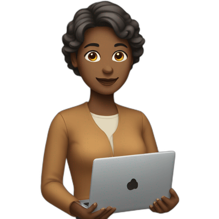 woman holding laptop emoji